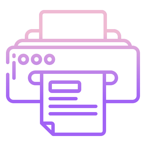 Print technology print paper icon