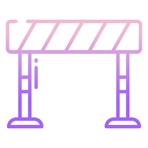 Barrier prohibited no tresspasing accident icon
