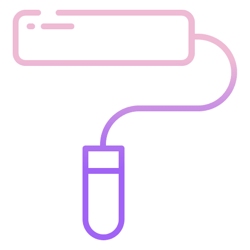 Paint roller construction and tools home repair painting icon