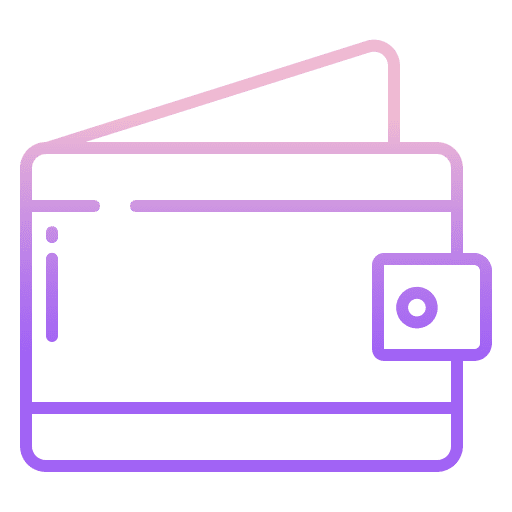 Wallet holder money notes icon