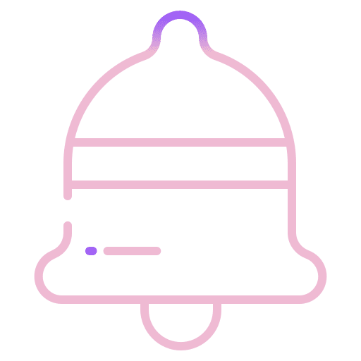 Notification school bell ui alarm icon