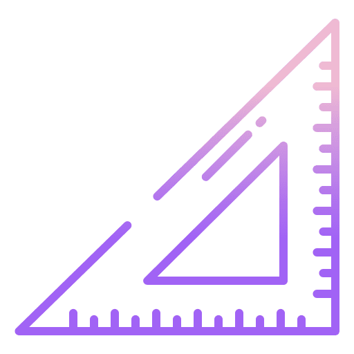Set square measure triangular set square icon