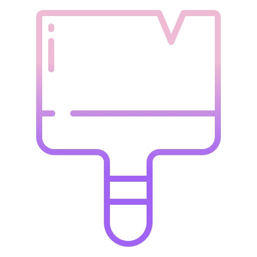 Brush artist construction and tools art icon