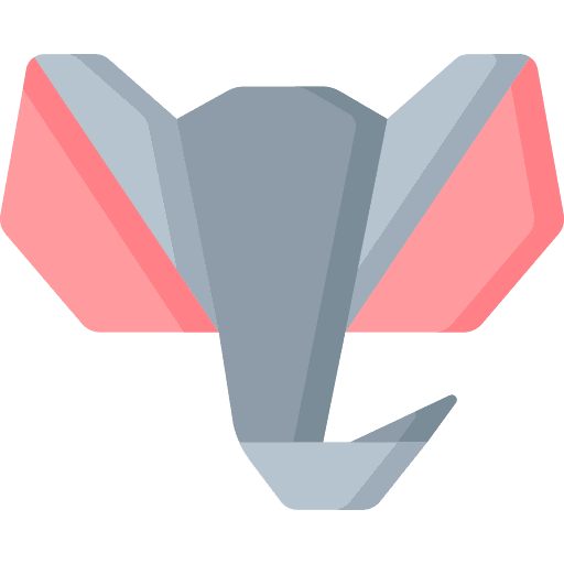 Elephant craft art animal icon
