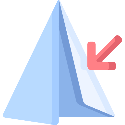 Origami arrow origami fold icon