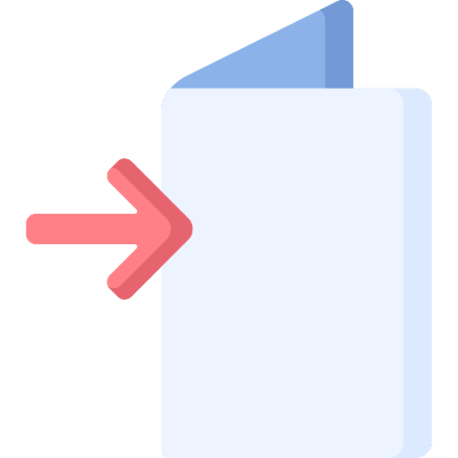 Origami fold arrow art and design icon