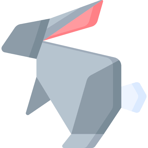 Rabbit rabbit art and design origami icon
