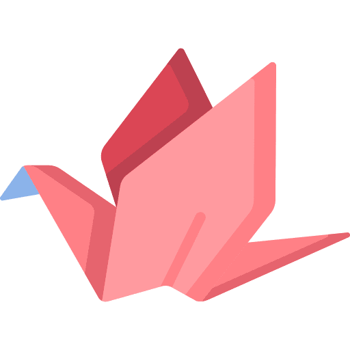 Bird animal fold art and design icon