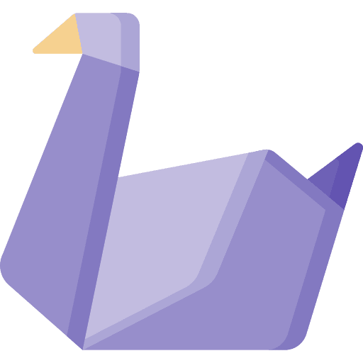 Duck art and design paper craft icon