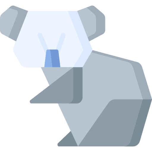 Koala craft fold paper icon