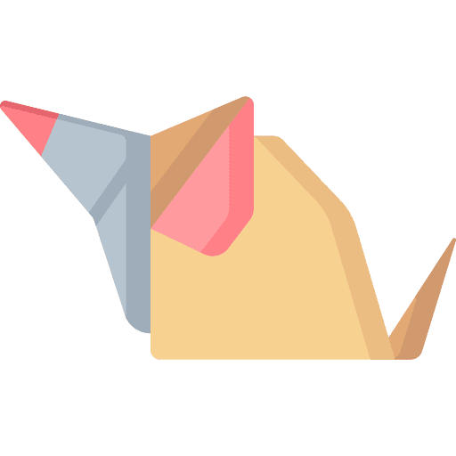 Mice art and design paper origami icon