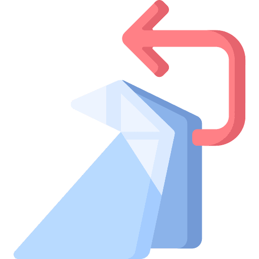 Origami fold open outside icon