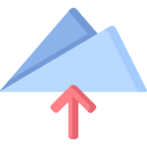 Origami fold paper art icon