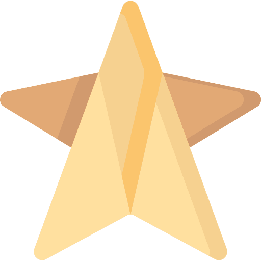 Star paper shape fold icon