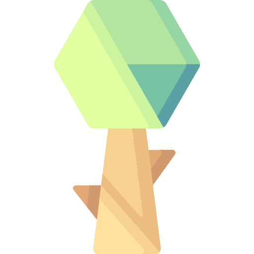 Tree fold origami art icon