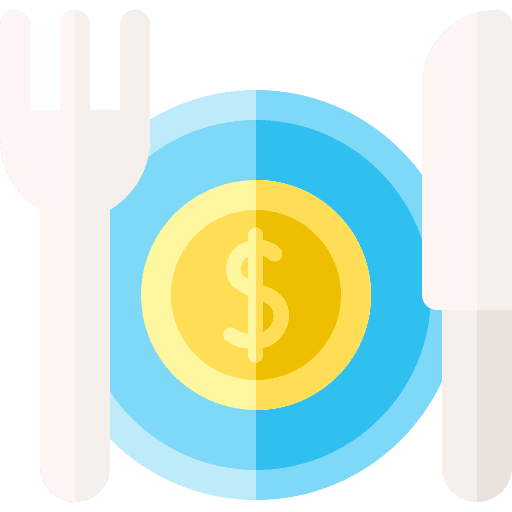 Cost food cost dollar icon