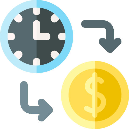 Time is money time is money arrows business and finance icon Time is money time is money arrows business and finance icon