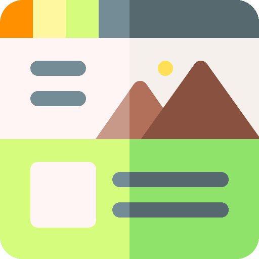 Web design content interface portal icon Web design content interface portal icon