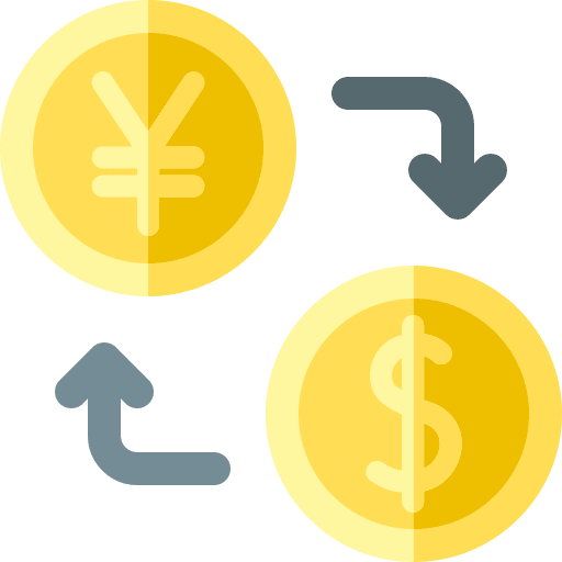 Currency exchange business and finance yen currency exchange icon Currency exchange business and finance yen currency exchange icon