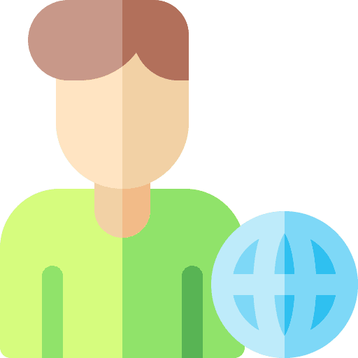 Digital nomad man nomad working at home icon Digital nomad man nomad working at home icon