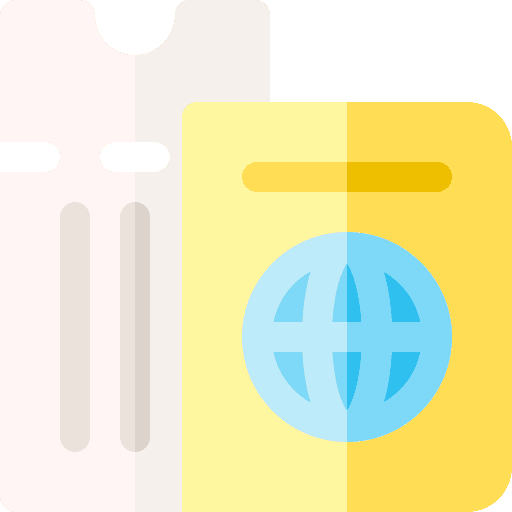 Passport paper travel identity icon Passport paper travel identity icon