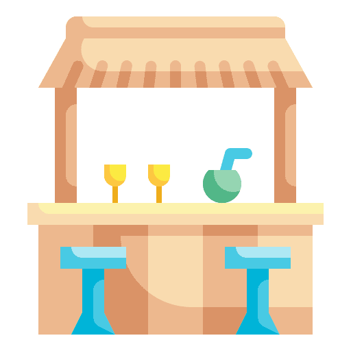 Bar building bar holidays icon