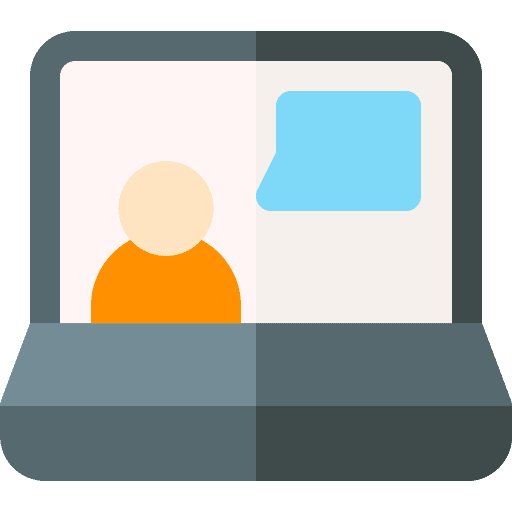 Chat chat video call laptop icon Chat chat video call laptop icon
