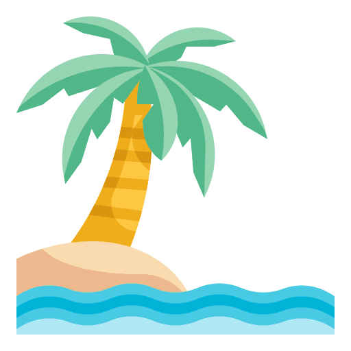 Palm summer island palm icon