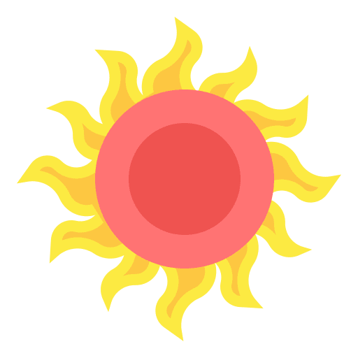 Sun warm summer sunny icon