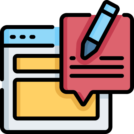 Blogger content writing copywriter journalist icon