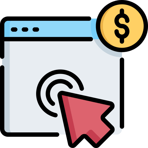 Click webpage pay per click click icon