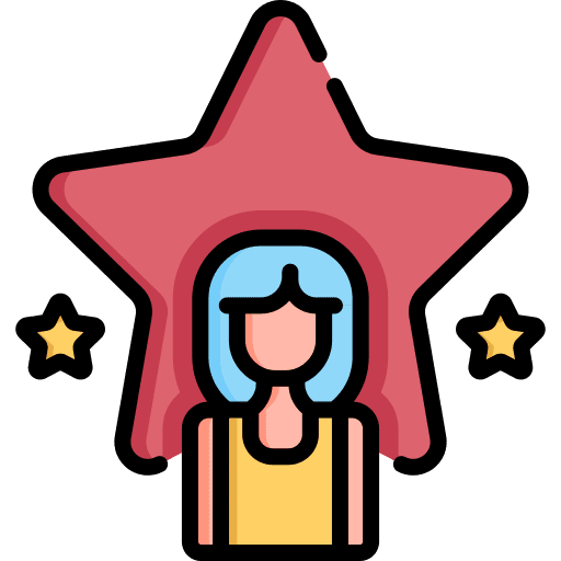 Celebrity blogger influencer star icon Celebrity blogger influencer star icon