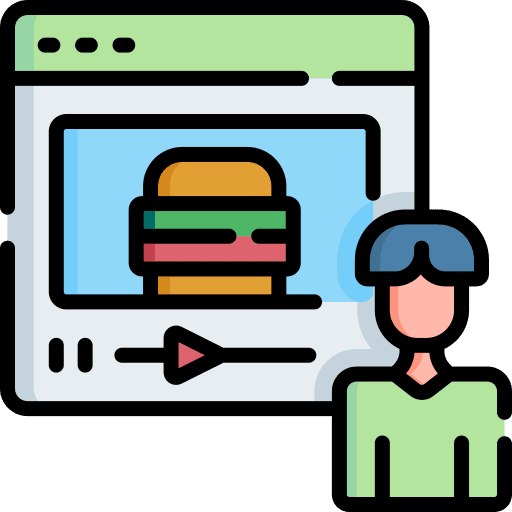 Food blogger mobile phone food blogger caucasian icon Food blogger mobile phone food blogger caucasian icon