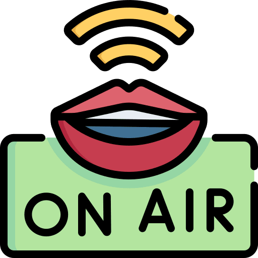 On air program signaling transmission icon On air program signaling transmission icon