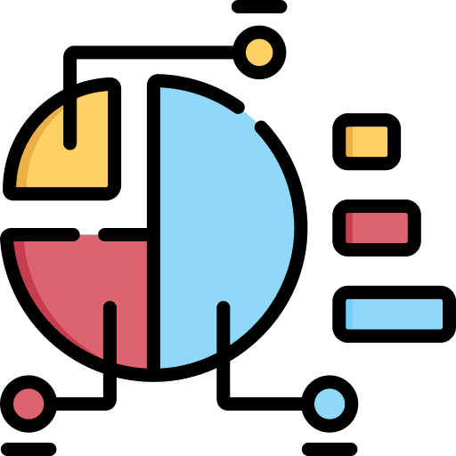 Statistics chart social media satisfaction icon Statistics chart social media satisfaction icon
