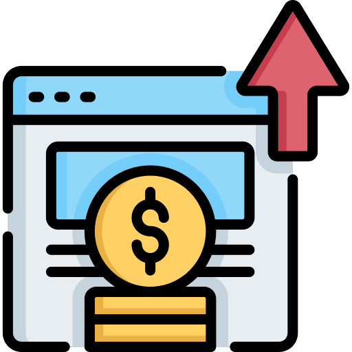 Income cash blogger business and finance icon Income cash blogger business and finance icon
