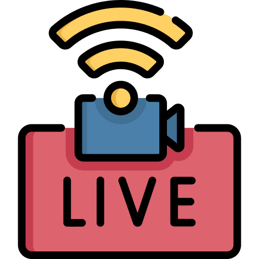 Live video player computer music and multimedia icon Live video player computer music and multimedia icon