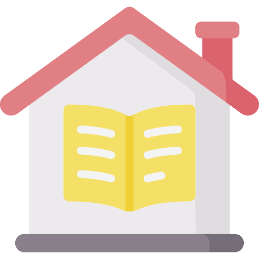 Homeschooling distance homework house icon Homeschooling distance homework house icon