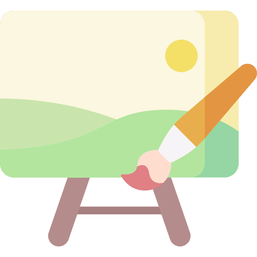 Painting landscape education creative icon