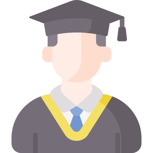 Student graduated black hair man icon Student graduated black hair man icon