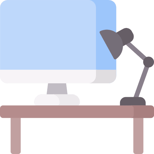 Workspace university desk lamp work icon Workspace university desk lamp work icon