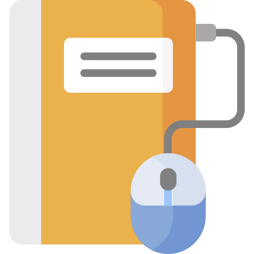 Ebook online learning education mouse icon Ebook online learning education mouse icon