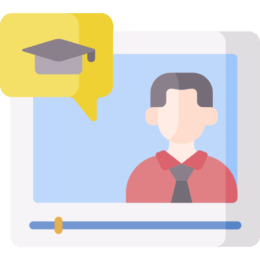 Online learning teacher monitor online lesson icon Online learning teacher monitor online lesson icon