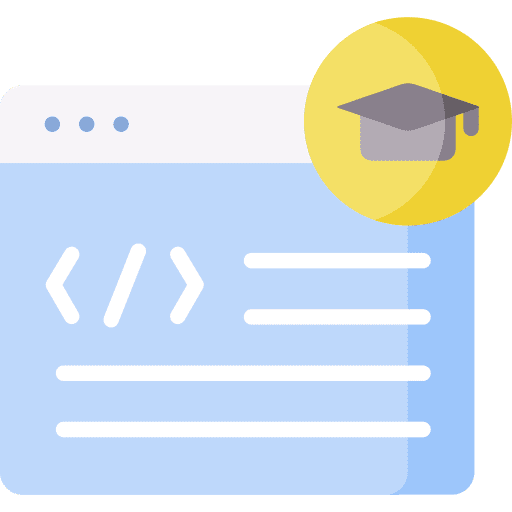 Web programming education book mortarboard icon Web programming education book mortarboard icon