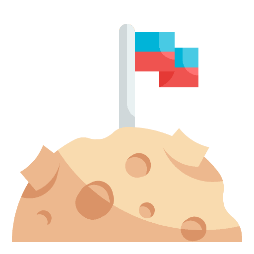 Flag moon discovery miscellaneous icon