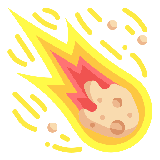 Meteorite asteroid impact comet icon Meteorite asteroid impact comet icon
