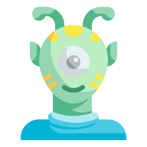 Alien monster horror spooky icon Alien monster horror spooky icon