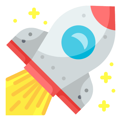 Rocket transportation spacecraft shuttle icon Rocket transportation spacecraft shuttle icon