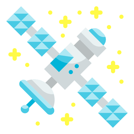 Satellite electronics communications signal icon Satellite electronics communications signal icon