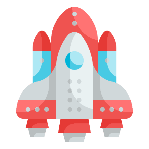 Space shuttle launch rocket transportation icon Space shuttle launch rocket transportation icon